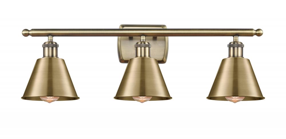 Smithfield - 3 Light - 27 inch - Antique Brass - Bath Vanity Light