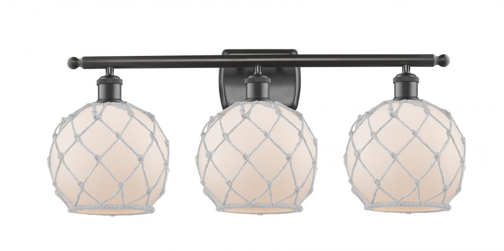 Farmhouse Rope - 3 Light - 28 inch - Oil Rubbed Bronze - Bath Vanity Light