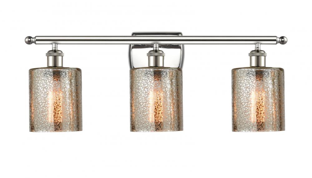 Cobbleskill - 3 Light - 25 inch - Polished Nickel - Bath Vanity Light