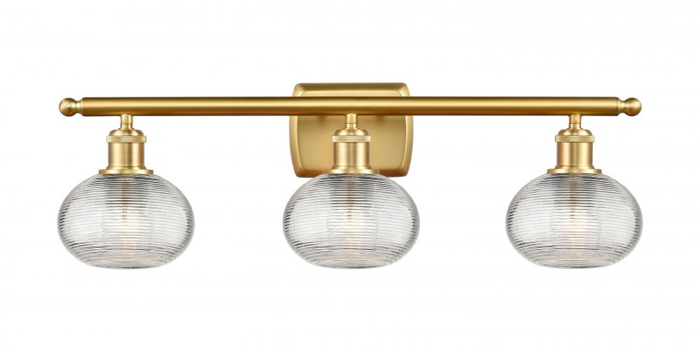 Ithaca - 3 Light - 26 inch - Satin Gold - Bath Vanity Light