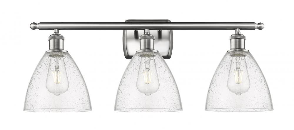 Bristol - 3 Light - 28 inch - Brushed Satin Nickel - Bath Vanity Light