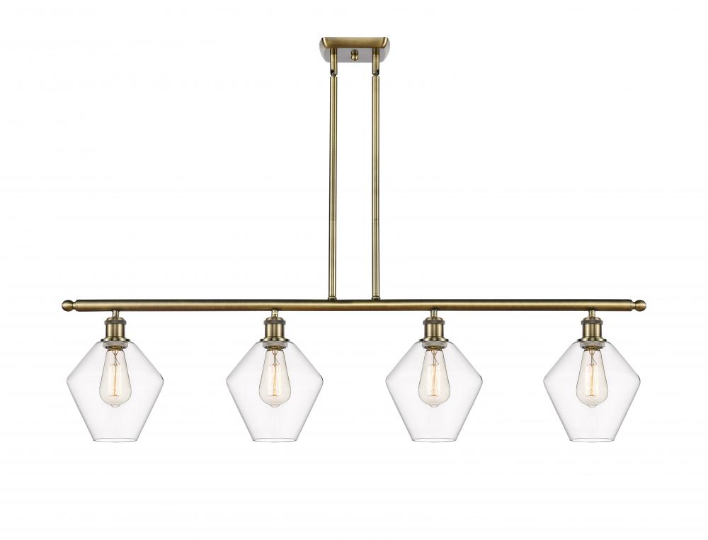 Cindyrella - 4 Light - 48 inch - Antique Brass - Cord hung - Island Light