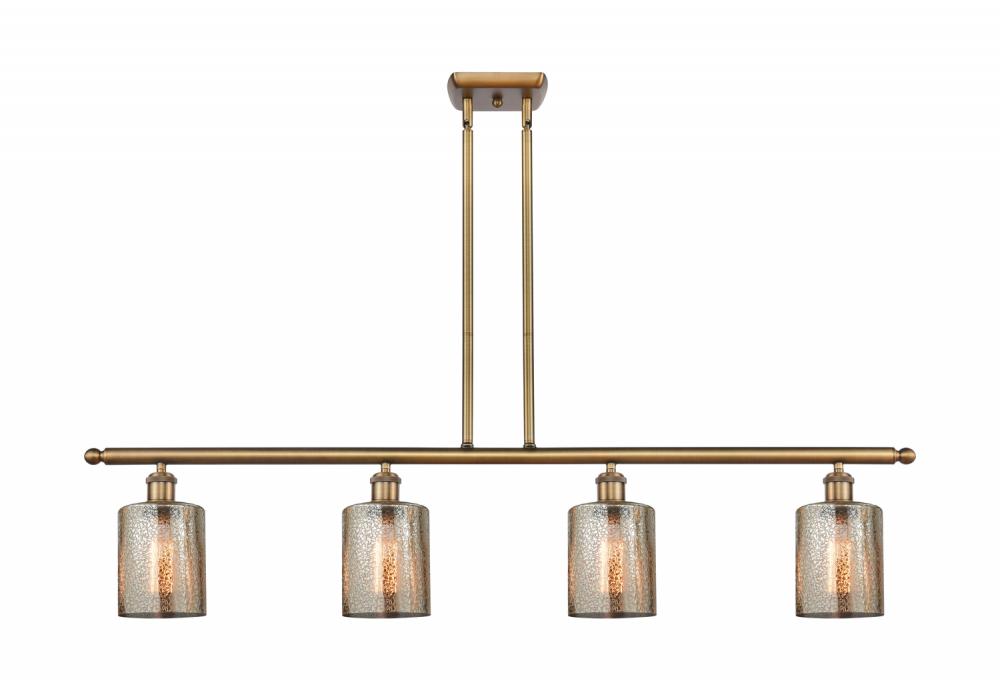 Cobbleskill - 4 Light - 48 inch - Brushed Brass - Cord hung - Island Light