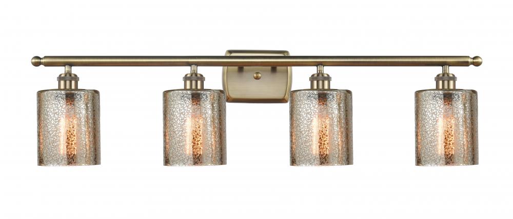 Cobbleskill - 4 Light - 35 inch - Antique Brass - Bath Vanity Light