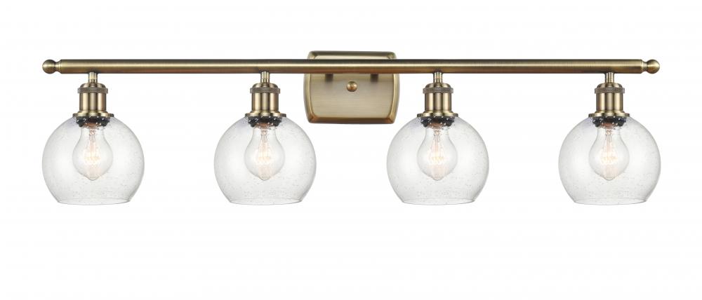 Athens - 4 Light - 36 inch - Antique Brass - Bath Vanity Light