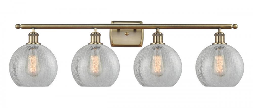 Athens - 4 Light - 38 inch - Antique Brass - Bath Vanity Light