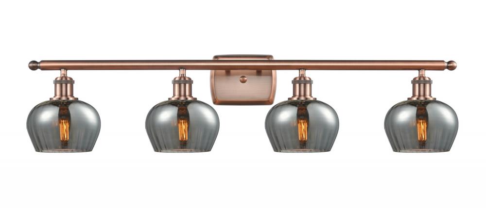 Fenton - 4 Light - 37 inch - Antique Copper - Bath Vanity Light