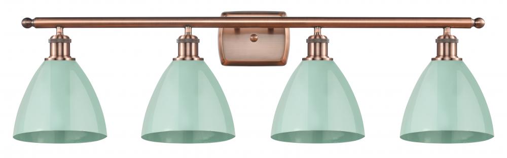 Plymouth - 4 Light - 38 inch - Antique Copper - Bath Vanity Light