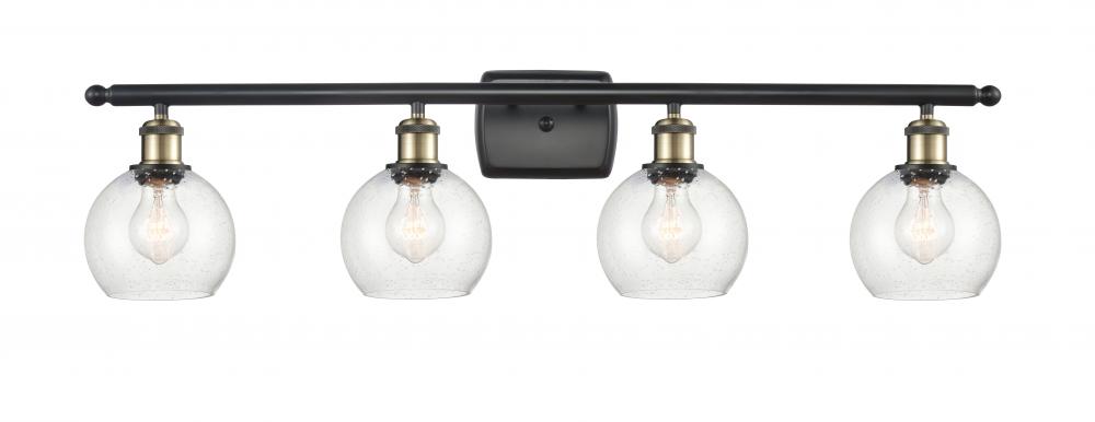 Athens - 4 Light - 36 inch - Black Antique Brass - Bath Vanity Light