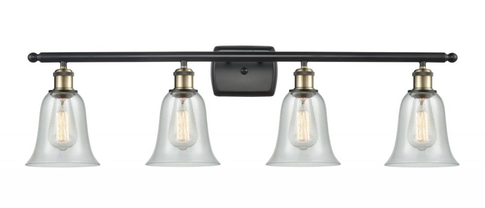 Hanover - 4 Light - 36 inch - Black Antique Brass - Bath Vanity Light