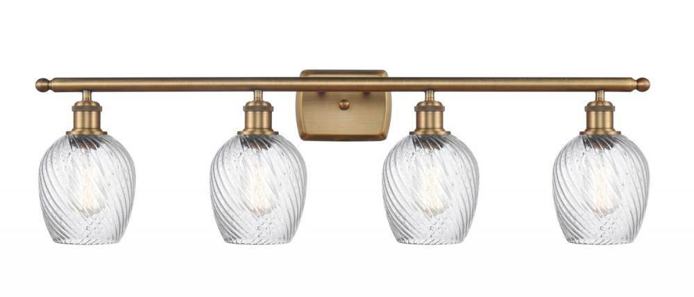 Salina - 4 Light - 36 inch - Brushed Brass - Bath Vanity Light