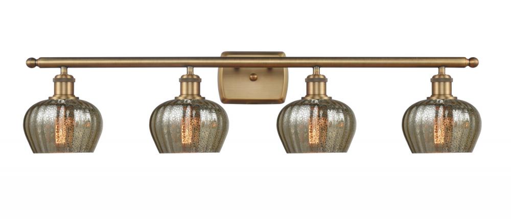 Fenton - 4 Light - 37 inch - Brushed Brass - Bath Vanity Light