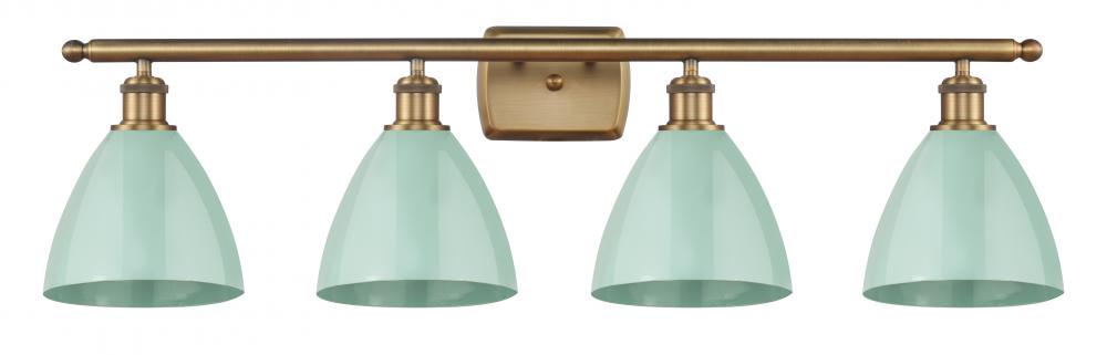 Plymouth - 4 Light - 38 inch - Brushed Brass - Bath Vanity Light