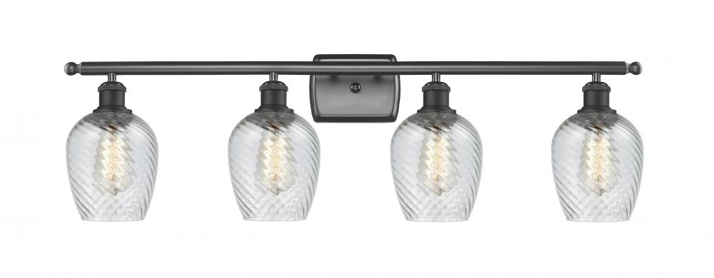 Salina - 4 Light - 36 inch - Matte Black - Bath Vanity Light