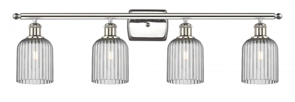 Bridal Veil - 4 Light - 35 inch - Polished Nickel - Bath Vanity Light