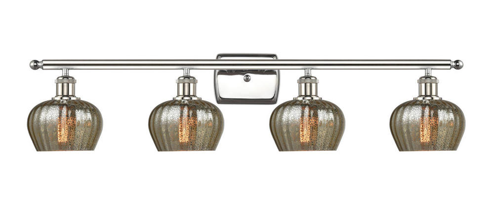 Fenton - 4 Light - 37 inch - Polished Nickel - Bath Vanity Light