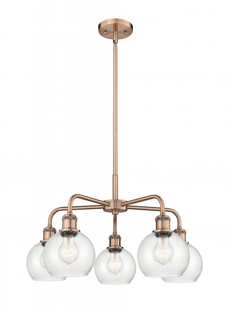 Athens - 5 Light - 24 inch - Antique Copper - Chandelier