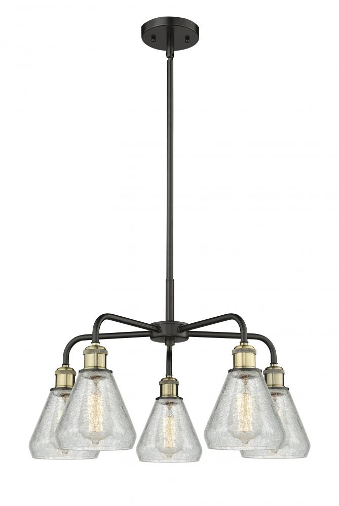 Conesus - 5 Light - 24 inch - Black Antique Brass - Chandelier