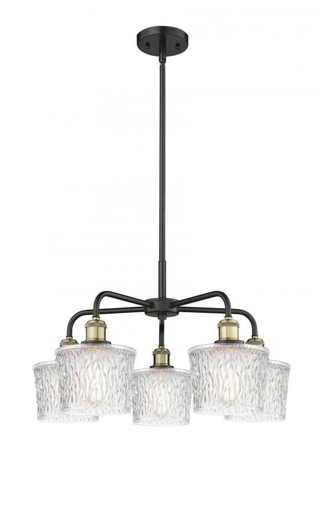 Niagara - 5 Light - 25 inch - Black Antique Brass - Chandelier