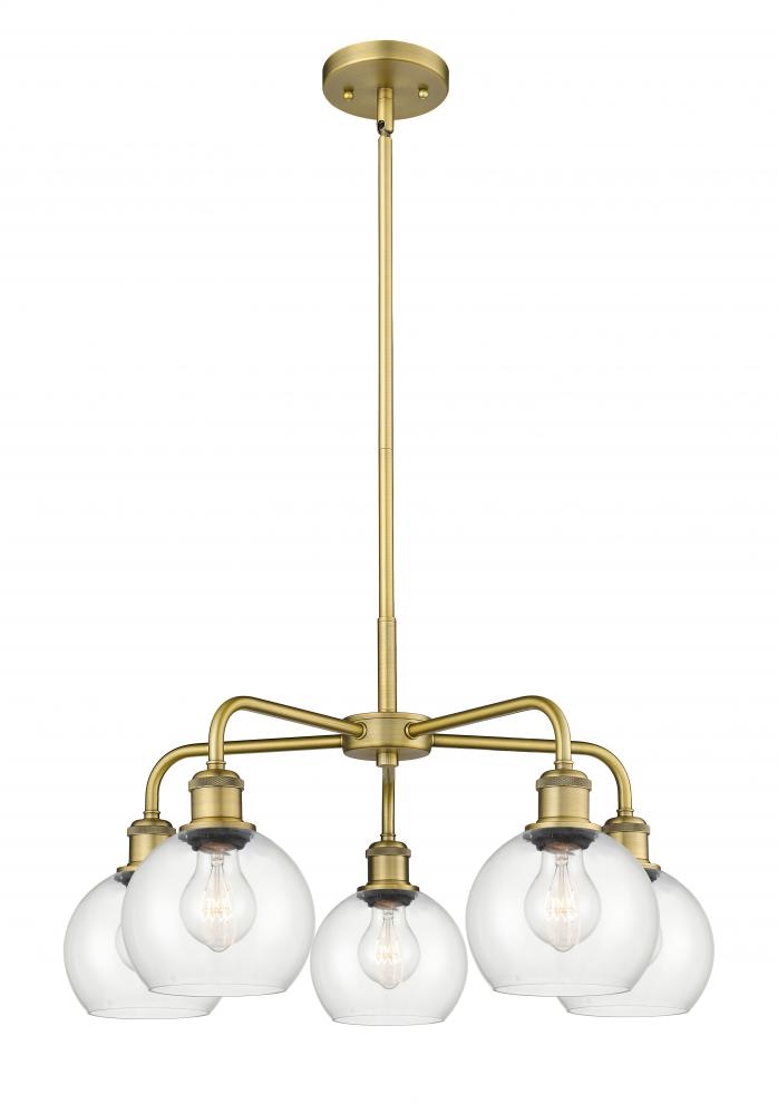 Athens - 5 Light - 24 inch - Brushed Brass - Chandelier