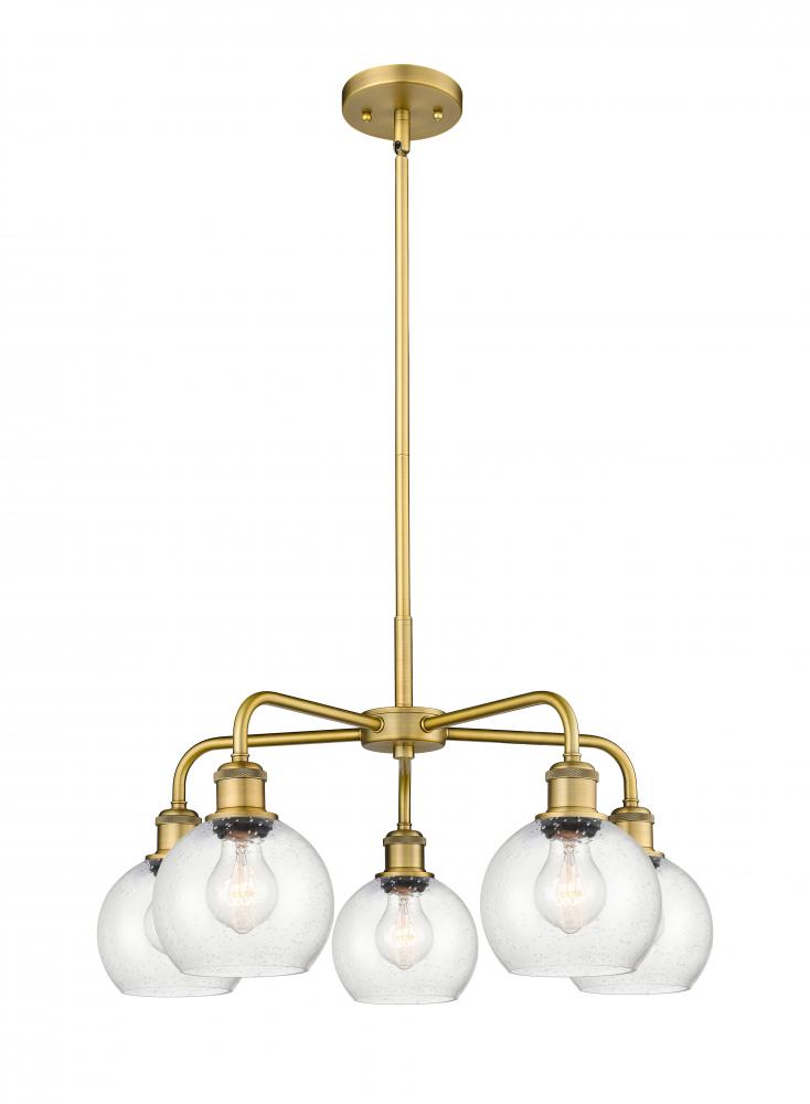 Athens - 5 Light - 24 inch - Brushed Brass - Chandelier