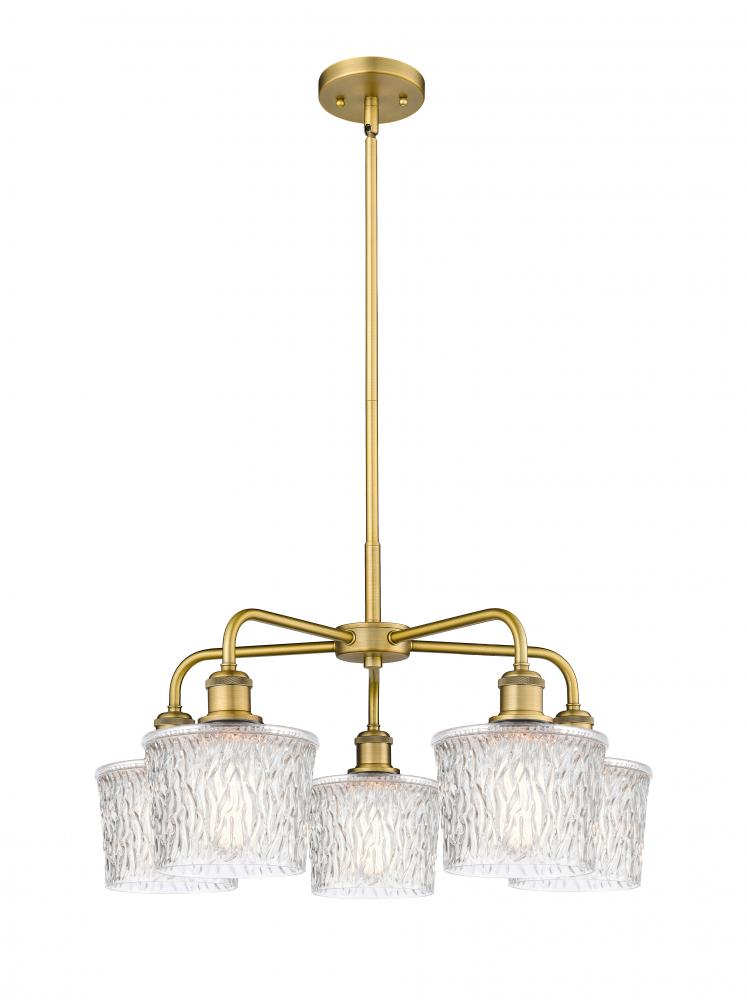 Niagara - 5 Light - 25 inch - Brushed Brass - Chandelier