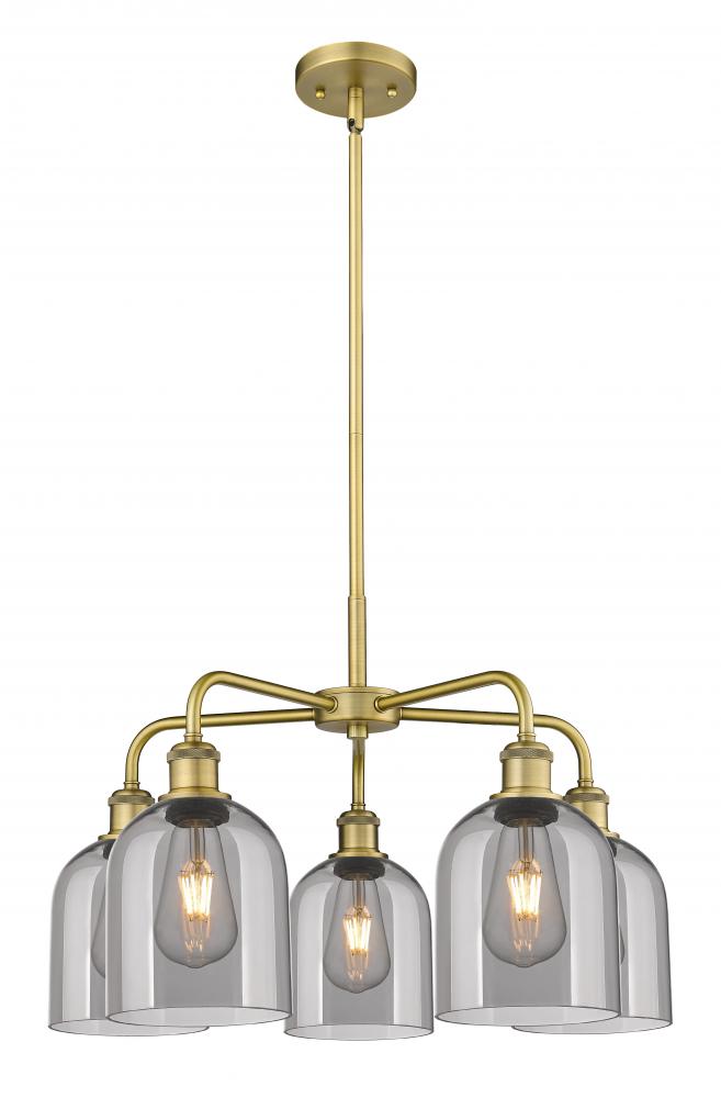 Bella - 5 Light - 24 inch - Brushed Brass - Chandelier