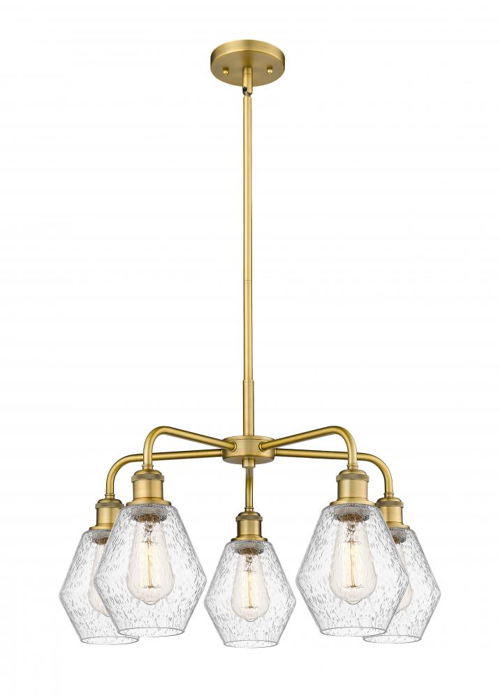 Cindyrella - 5 Light - 24 inch - Brushed Brass - Chandelier