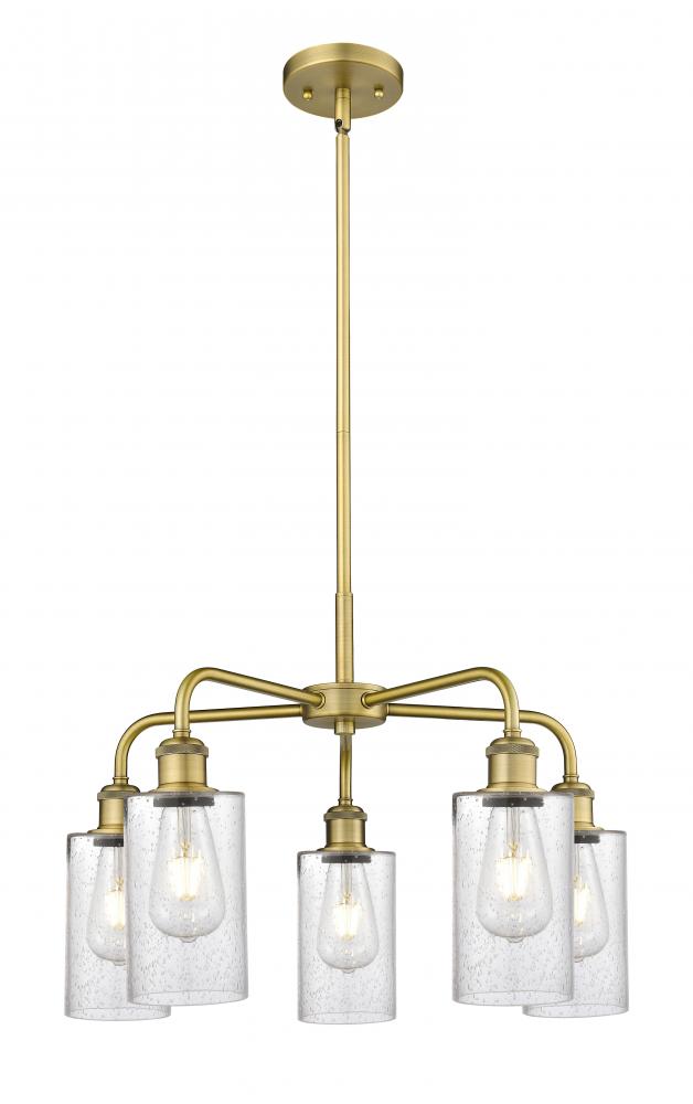 Clymer - 5 Light - 22 inch - Brushed Brass - Chandelier