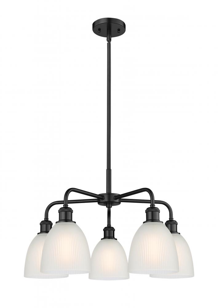 Castile - 5 Light - 24 inch - Matte Black - Chandelier