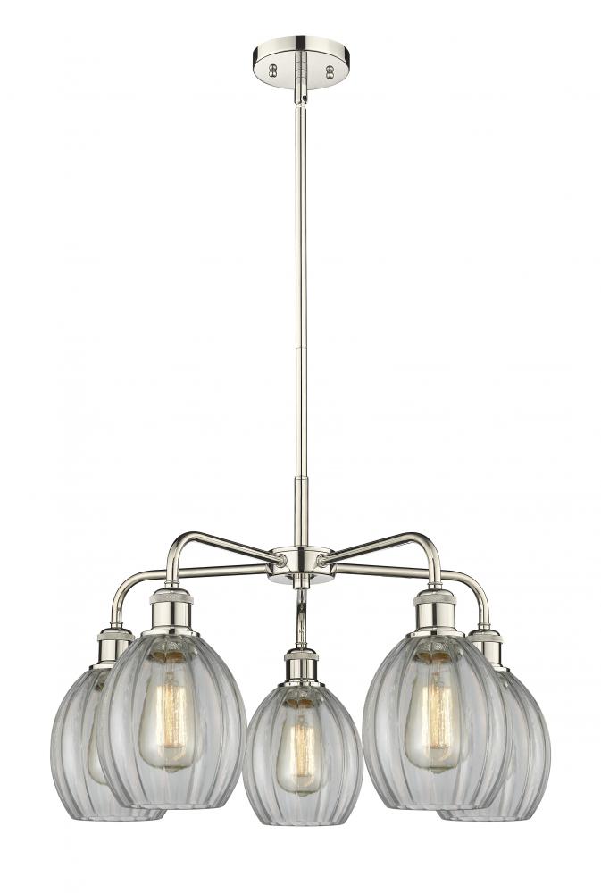 Eaton - 5 Light - 24 inch - Polished Nickel - Chandelier