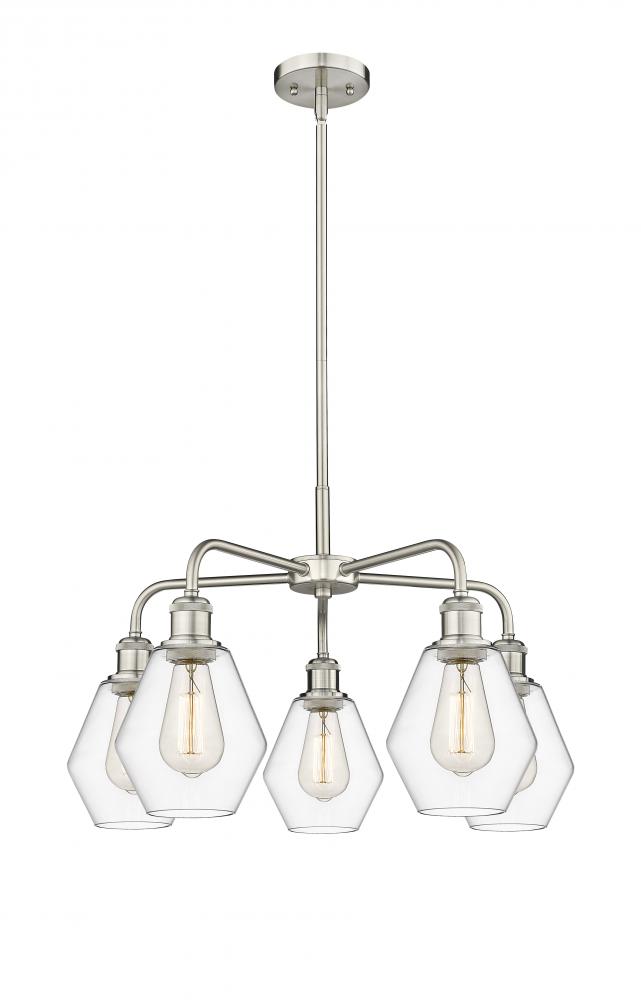 Cindyrella - 5 Light - 24 inch - Satin Nickel - Chandelier