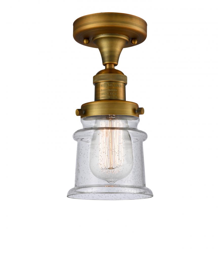 Canton - 1 Light - 6 inch - Brushed Brass - Semi-Flush Mount