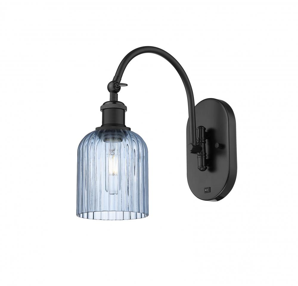 Bridal Veil - 1 Light - 5 inch - Matte Black - Sconce