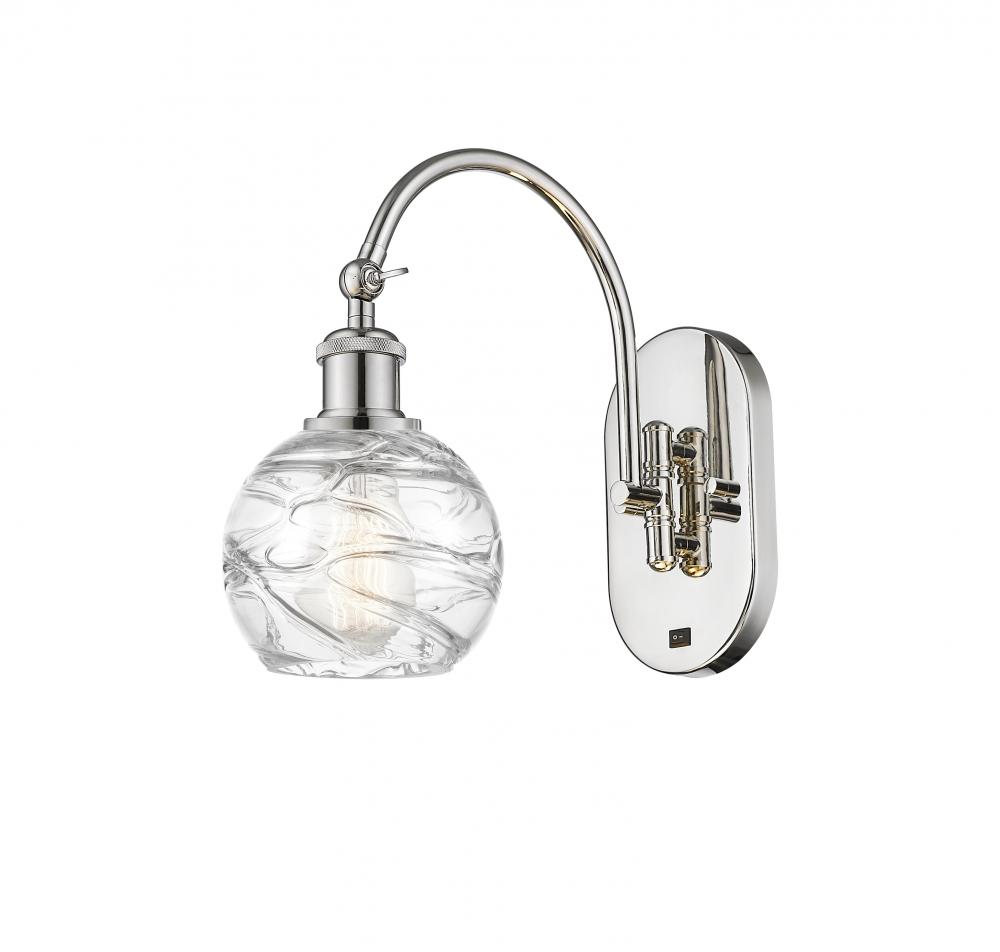 Athens Deco Swirl - 1 Light - 6 inch - Polished Nickel - Sconce