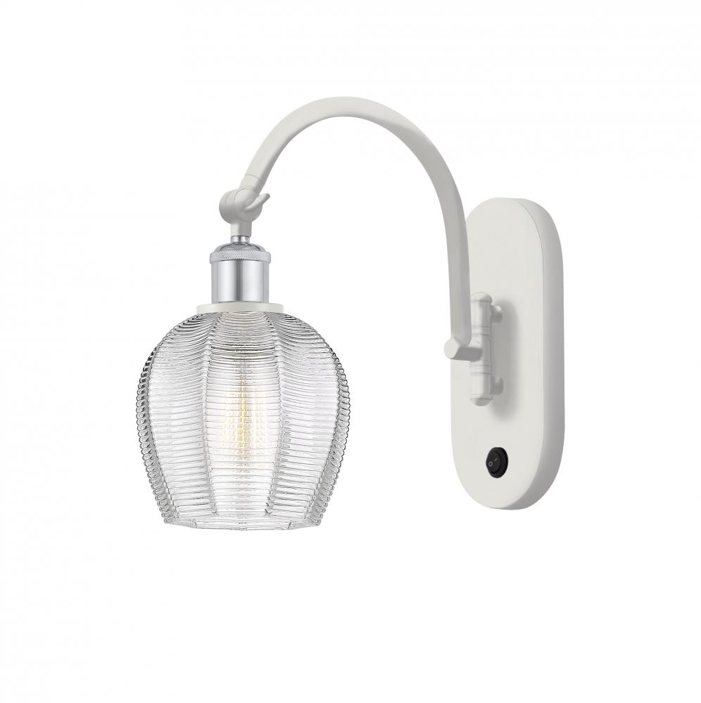 Norfolk - 1 Light - 6 inch - White Polished Chrome - Sconce