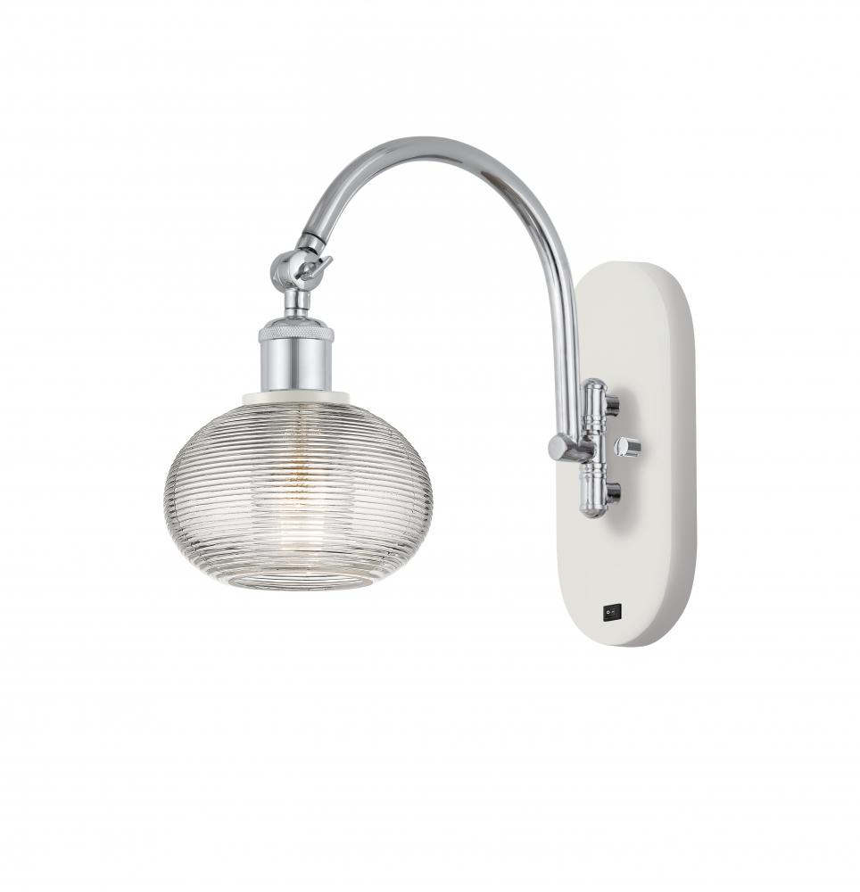 Ithaca - 1 Light - 6 inch - White Polished Chrome - Sconce