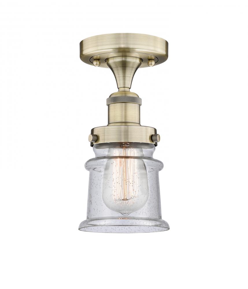 Canton - 1 Light - 5 inch - Antique Brass - Semi-Flush Mount