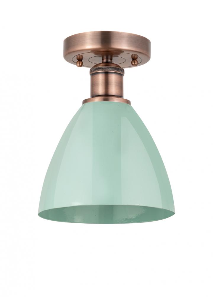 Plymouth - 1 Light - 8 inch - Antique Copper - Semi-Flush Mount