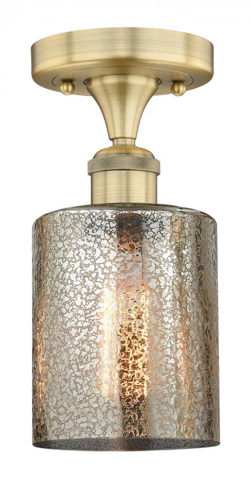 Cobbleskill - 1 Light - 5 inch - Brushed Brass - Semi-Flush Mount