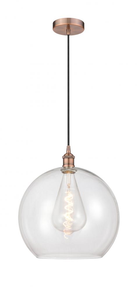 Athens - 1 Light - 14 inch - Antique Copper - Cord hung - Pendant