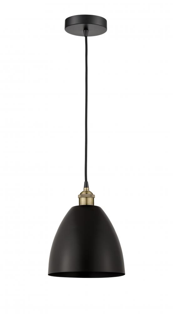 Bristol - 1 Light - 9 inch - Black Antique Brass - Cord hung - Mini Pendant