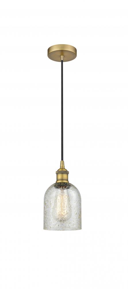 Caledonia - 1 Light - 5 inch - Brushed Brass - Cord hung - Mini Pendant