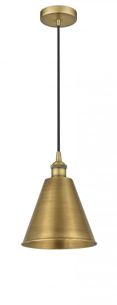 Berkshire - 1 Light - 8 inch - Brushed Brass - Cord hung - Mini Pendant