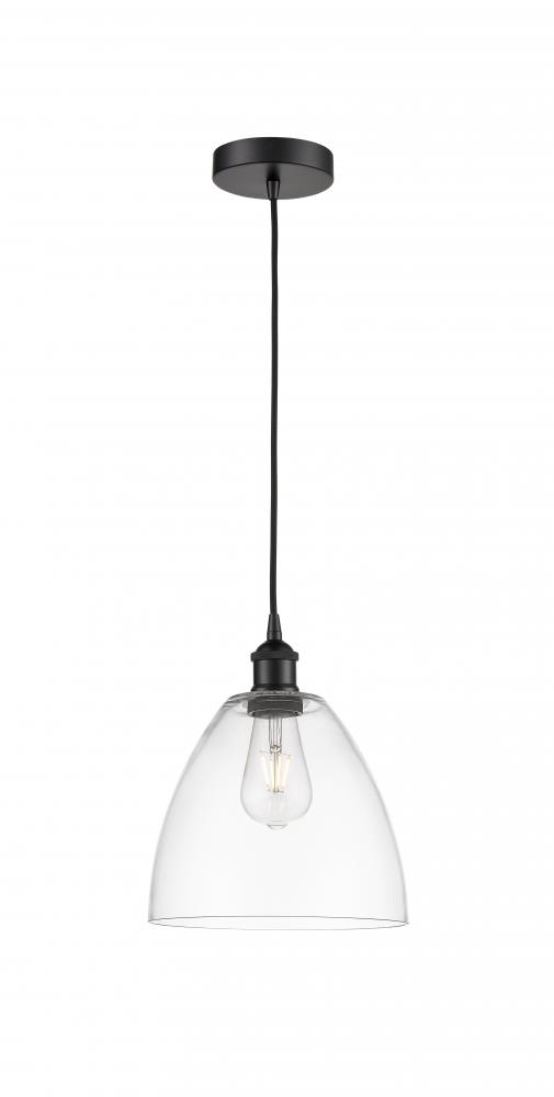 Bristol - 1 Light - 9 inch - Matte Black - Cord hung - Mini Pendant