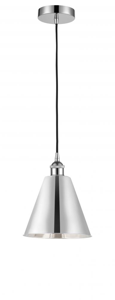 Berkshire - 1 Light - 8 inch - Polished Chrome - Cord hung - Mini Pendant