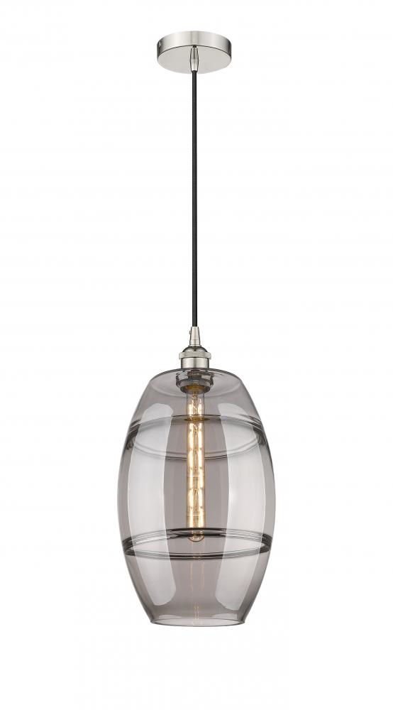 Vaz - 1 Light - 10 inch - Polished Nickel - Cord hung - Mini Pendant