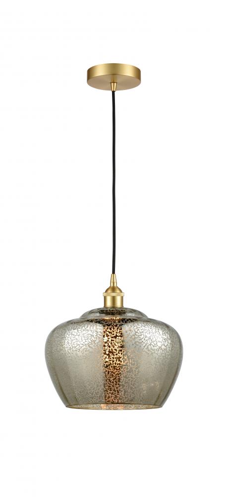 Fenton - 1 Light - 11 inch - Satin Gold - Cord hung - Mini Pendant