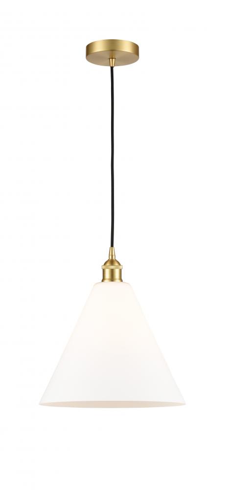 Berkshire - 1 Light - 12 inch - Satin Gold - Cord hung - Mini Pendant