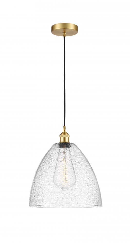 Bristol - 1 Light - 12 inch - Satin Gold - Cord hung - Mini Pendant